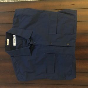 Casual navy button down